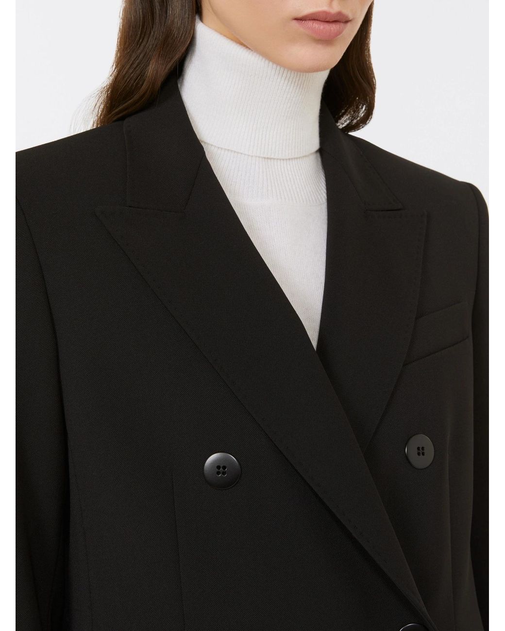 Max Mara Black Vadare Double-Breasted Blazer