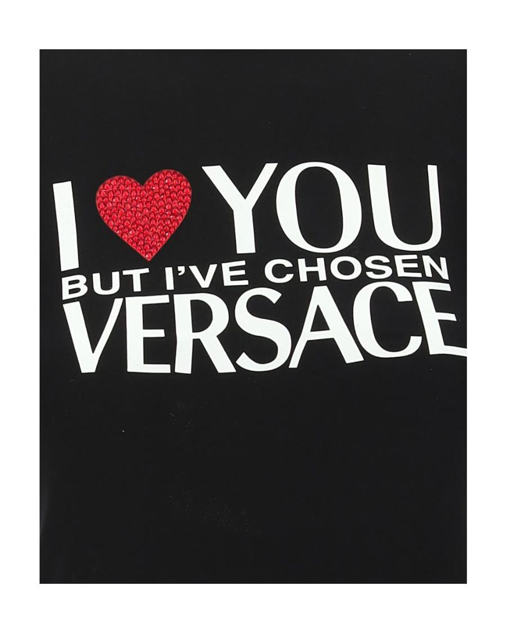 Versace Black Logo Printed Crewneck T-Shirt