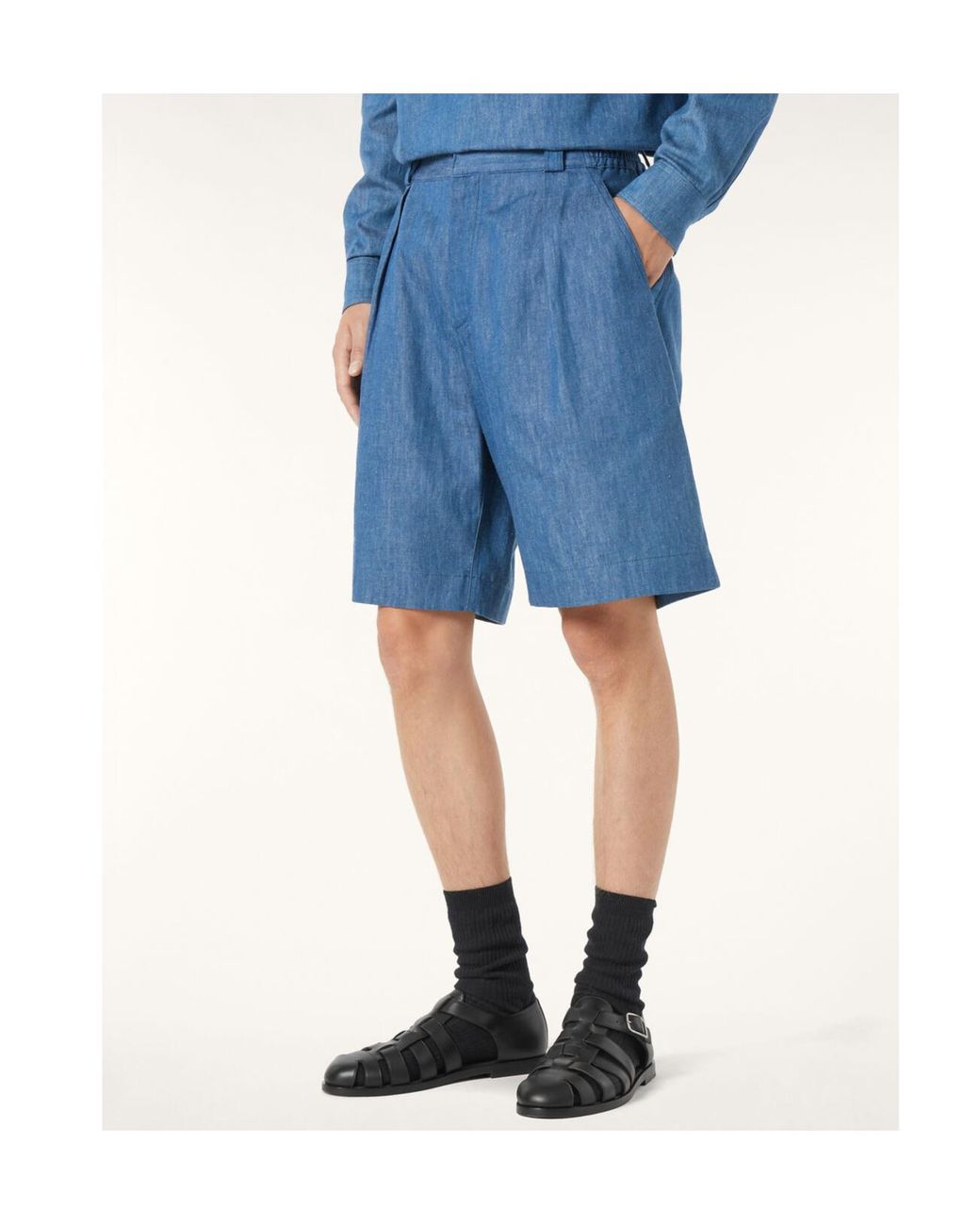 Loro Piana Blue Reinga Bermuda Shorts for men