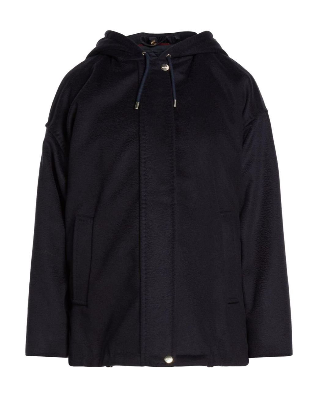Max Mara Blue Hooded Short Coat