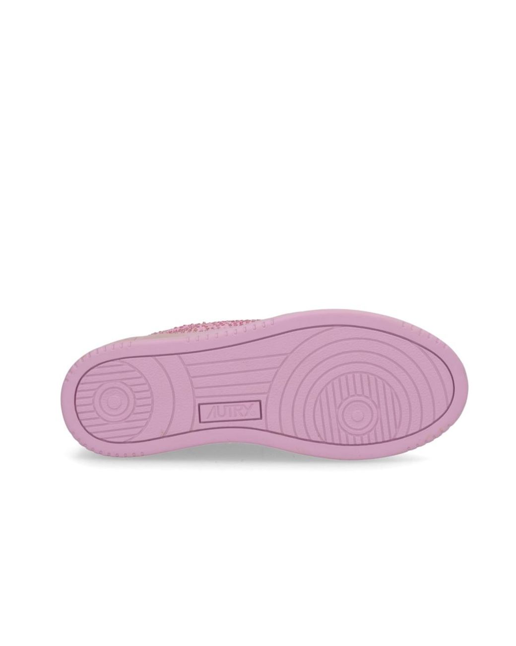Autry Pink Embellished Lace-Up Sneakers