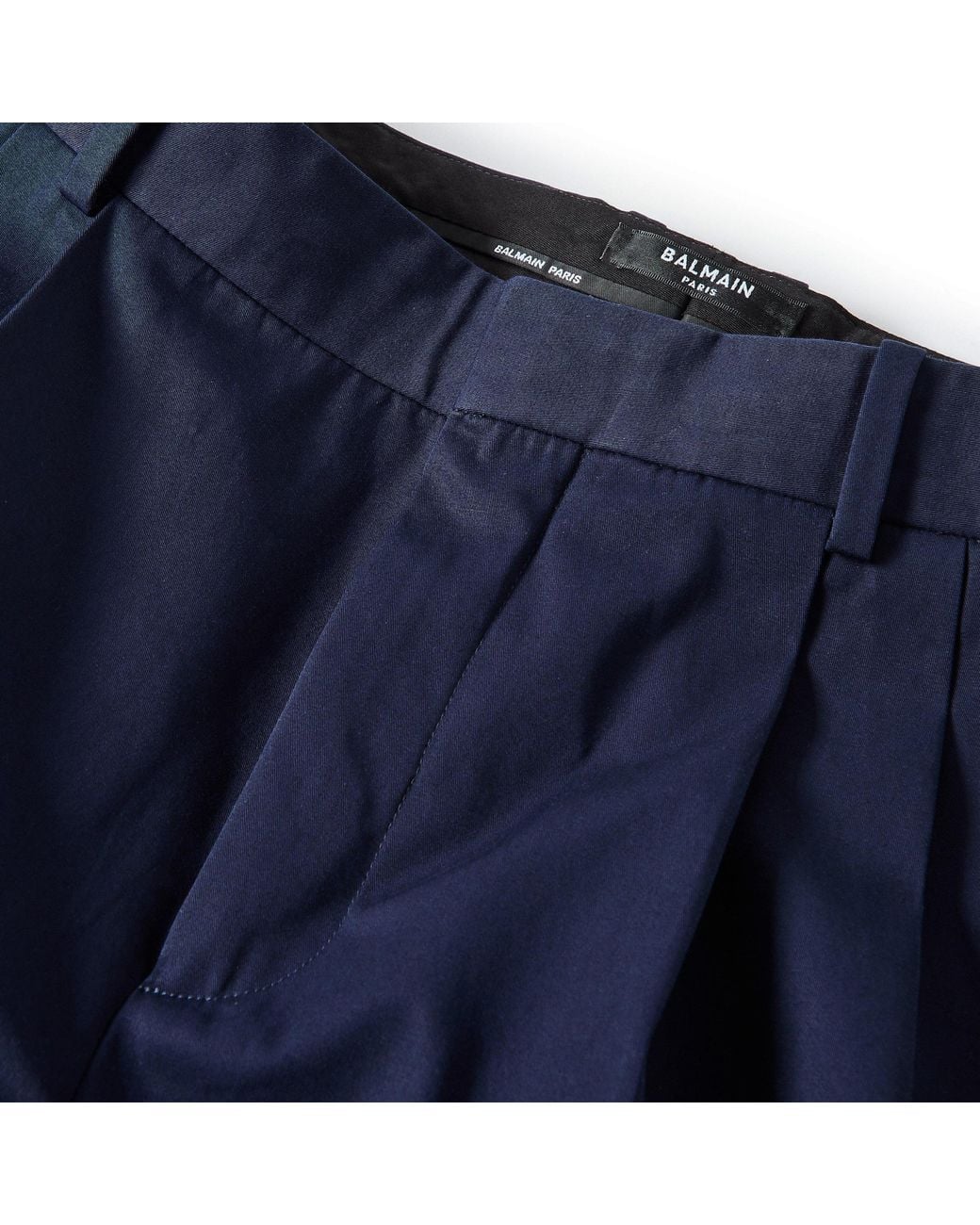 Balmain Blue Straight Leg Trousers for men