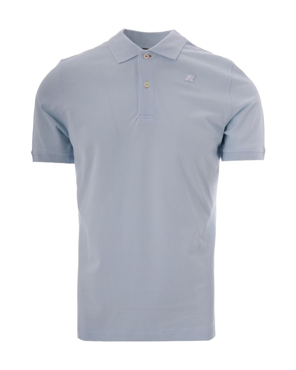 K-Way Blue Logo-Appliqué Polo Shirt for men