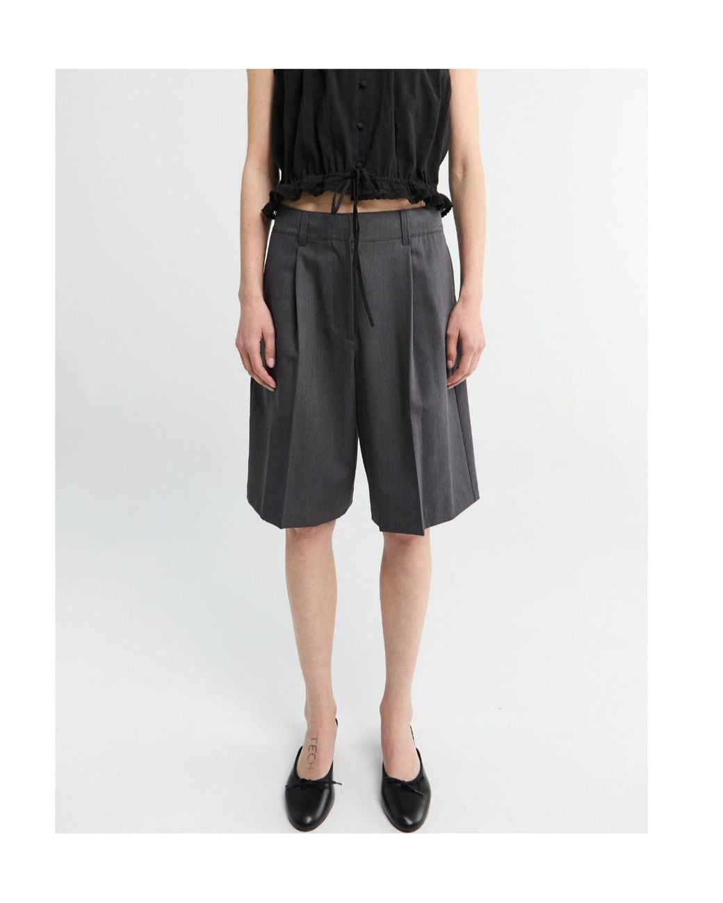 DUNST Black Belt Loop Shorts
