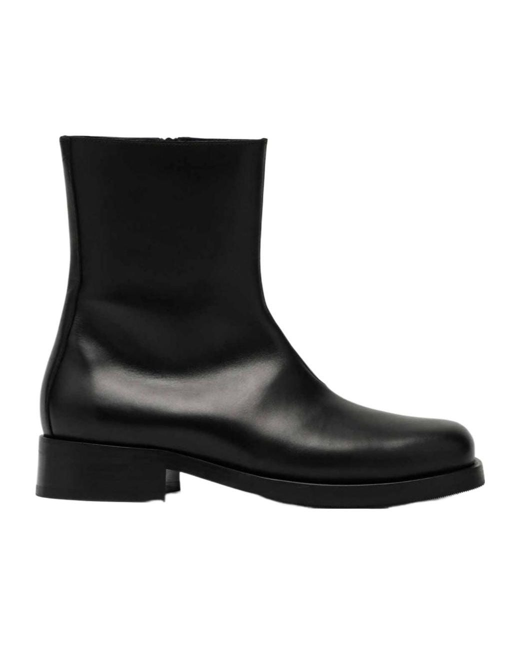 Our Legacy Black Round-Toe Short Boots for men