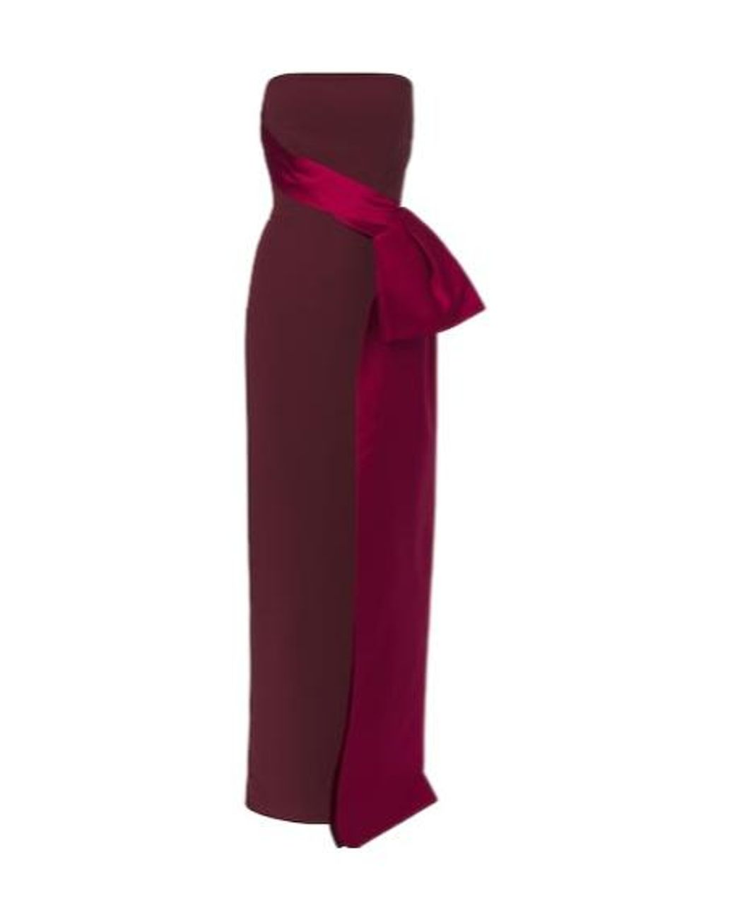 Roland Mouret Red Draped Crêpe Bustier Gown
