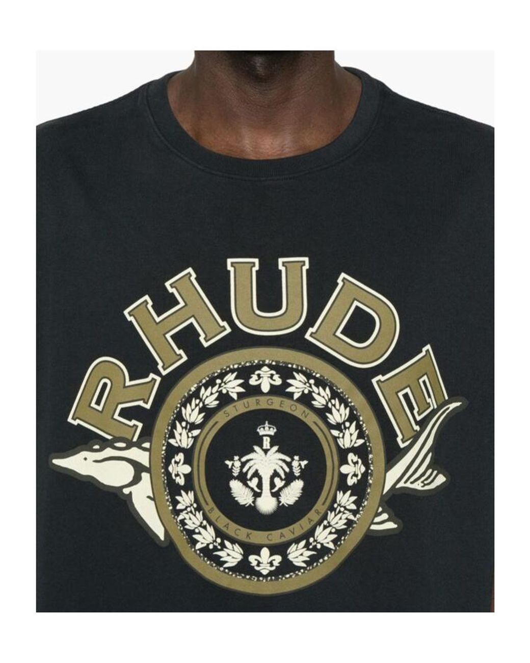 Rhude Black Caviar Tee for men