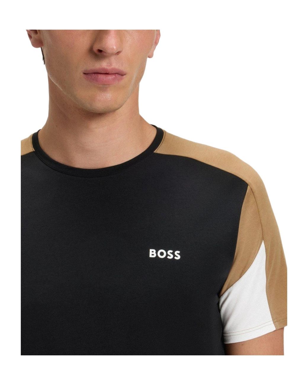Boss Black Color Block T-Shirt for men