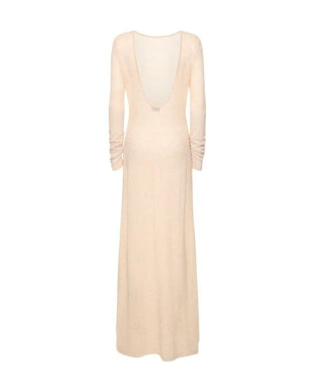 Magda Butrym Natural Long-Sleeved Dress