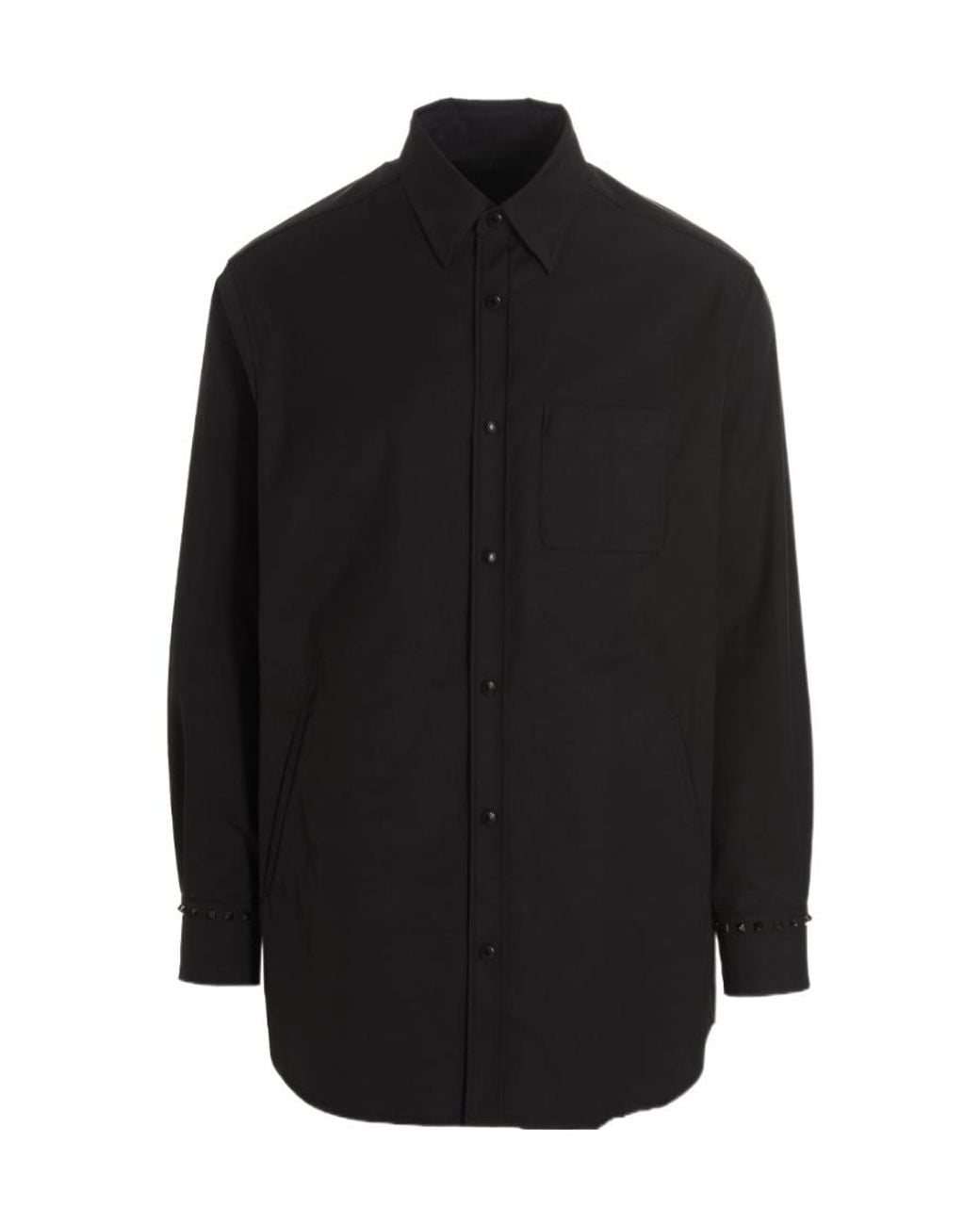 Valentino Black Collared Button-Up Shirt for men