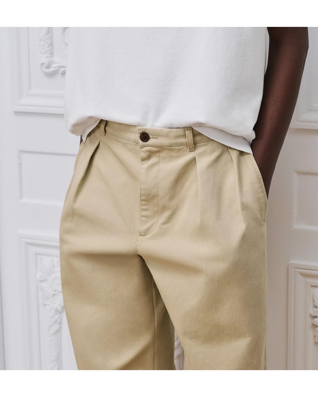 Dior Natural Pleated Chinos for men