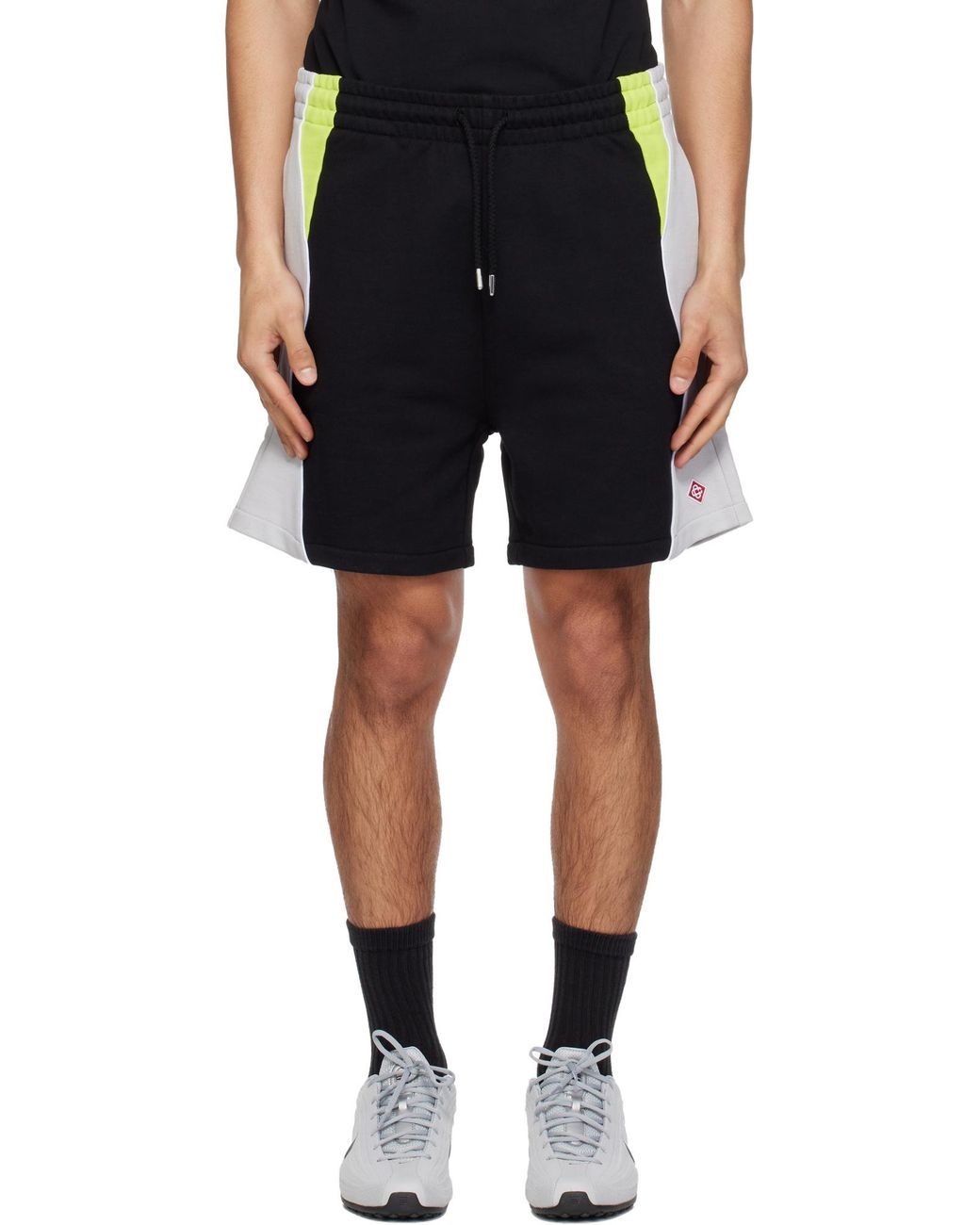 Casablanca Blue Color-Block Drawstring Shorts for men