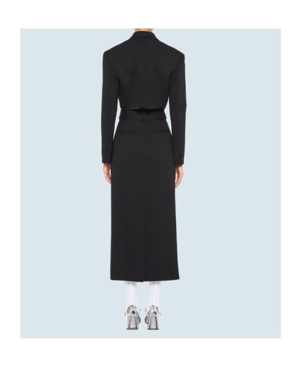 Miu Miu Black Cropped Grain De Poudre Jacket