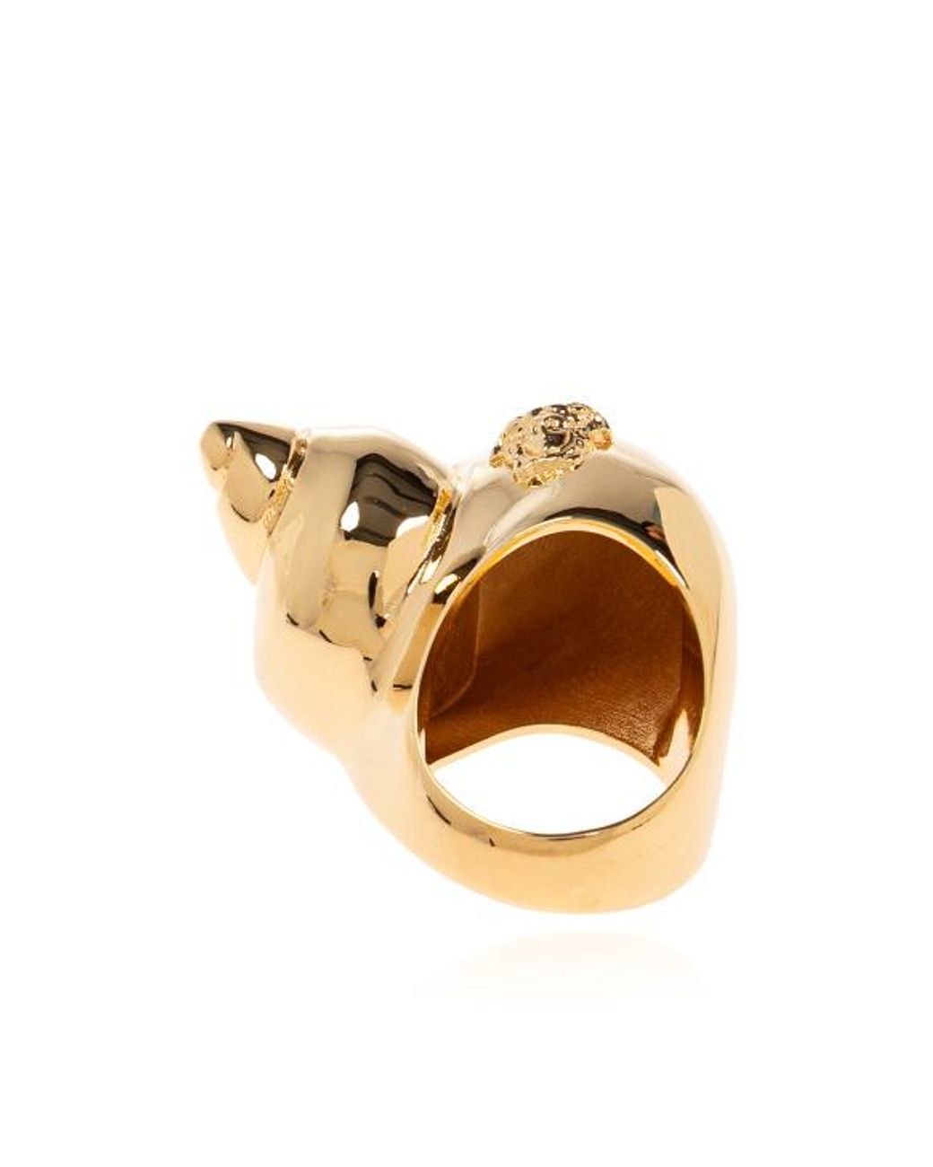 Versace Metallic Shell Motif Ring