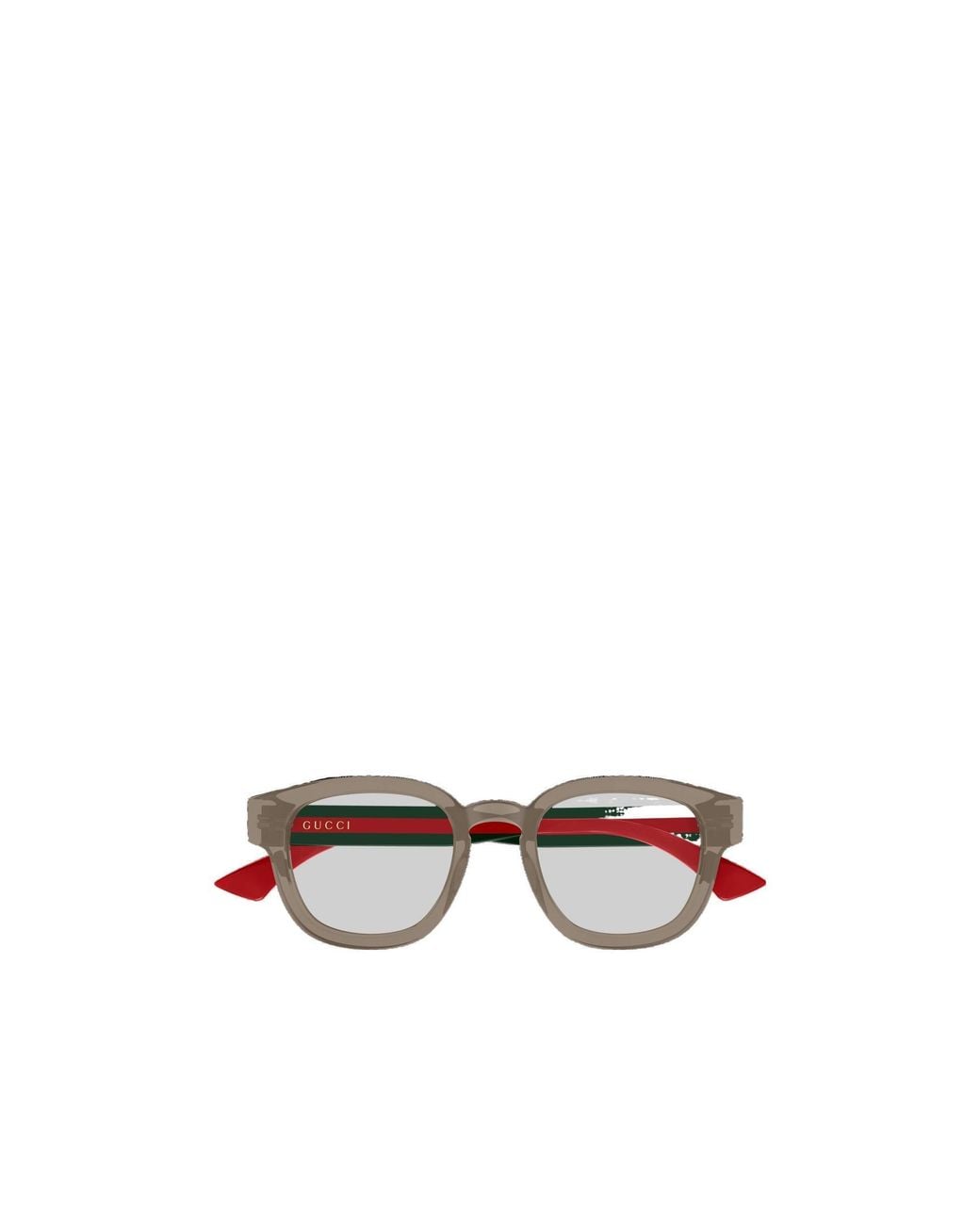 Gucci White Eyewear Round-Frame Glasses for men