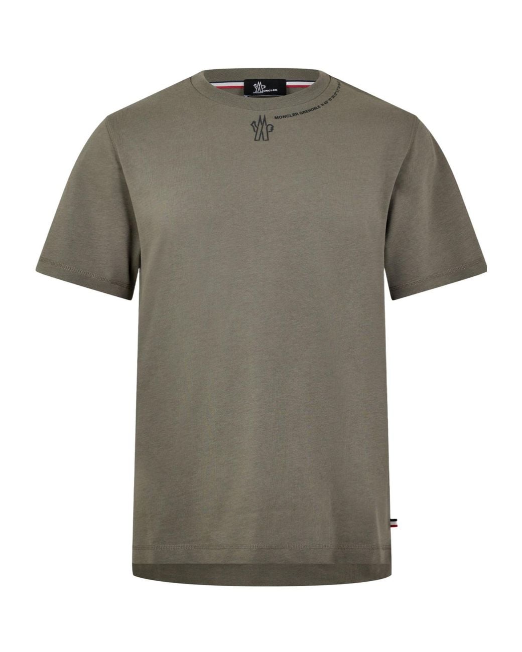 Moncler Gray Simple T-Shirt for men