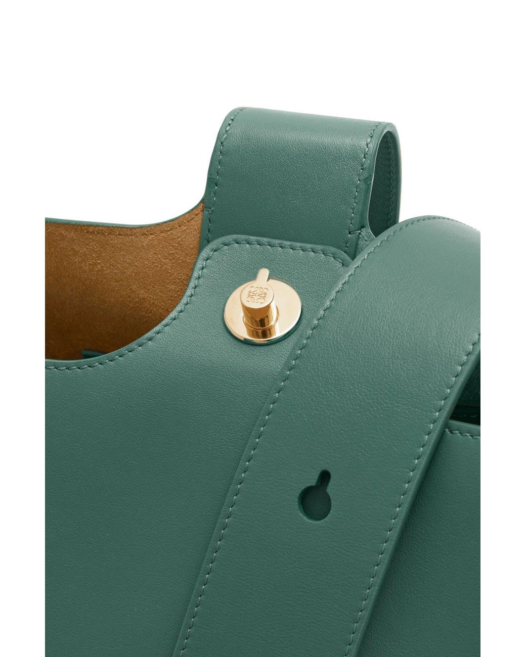 Loewe Green Pebble Mini Bucket Bag