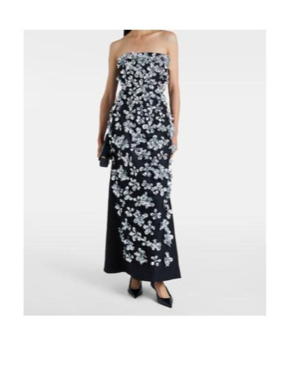 Emilia Wickstead White Leilani Embellished Strapless Gown
