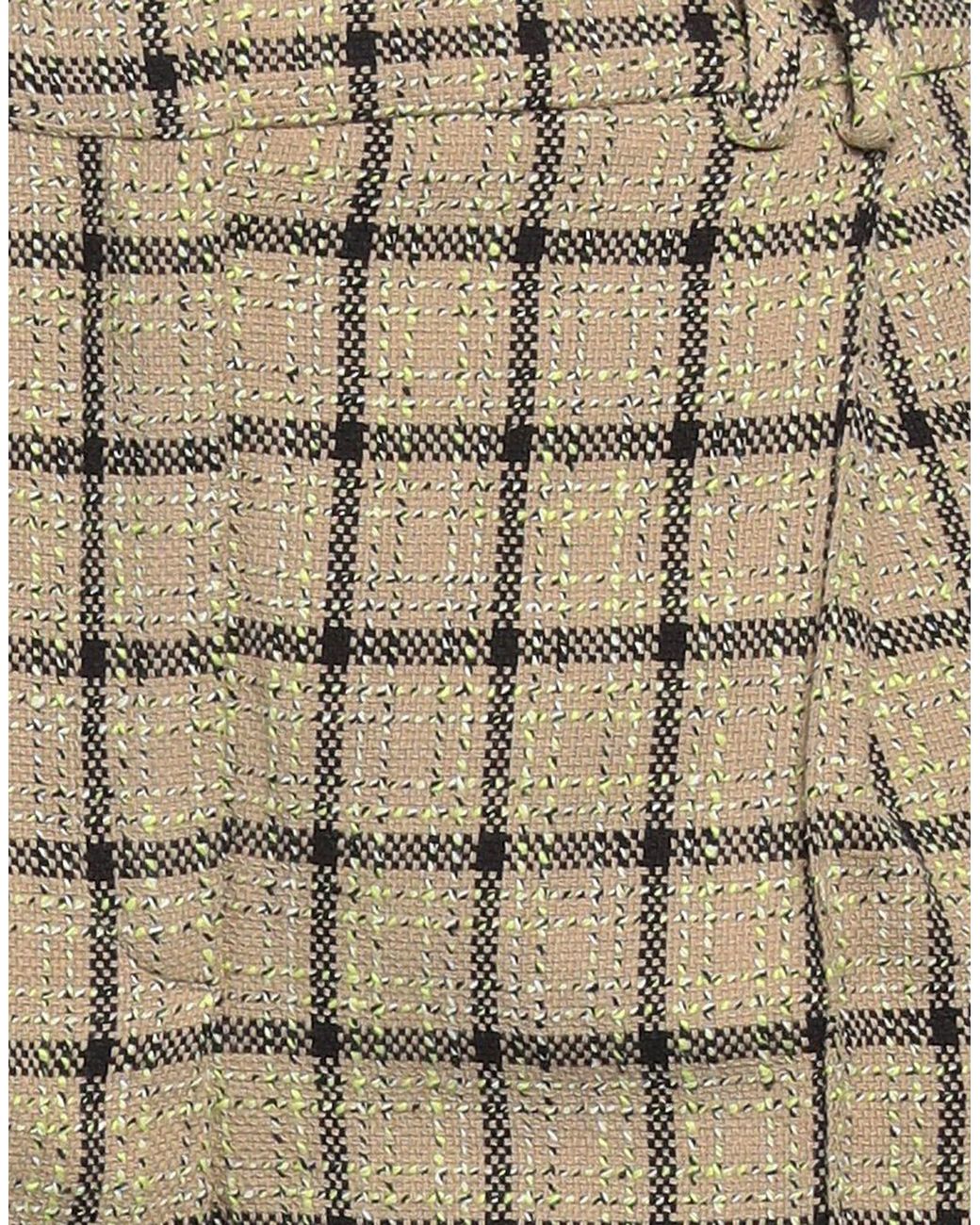 Ganni Natural Comfortable Stretch Check Shorts