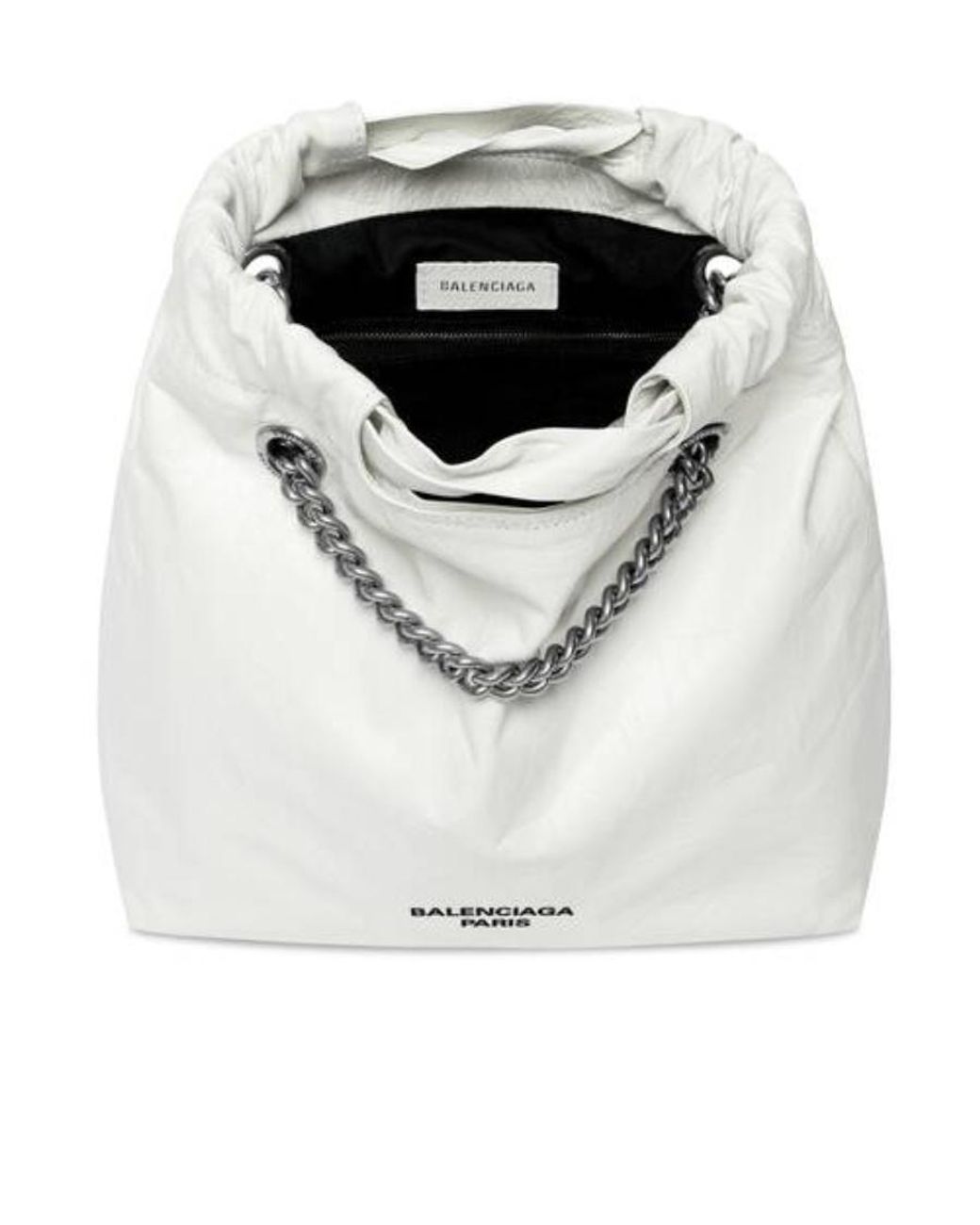 Balenciaga White Borsa Tote Crush Piccola Da Donna