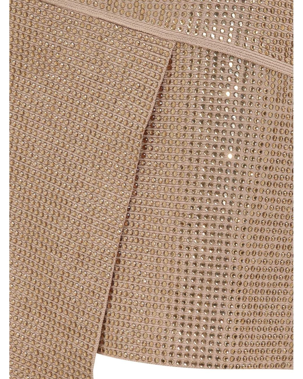 ANDREADAMO Brown Andreadamo Asymmetric Embellished Skirt