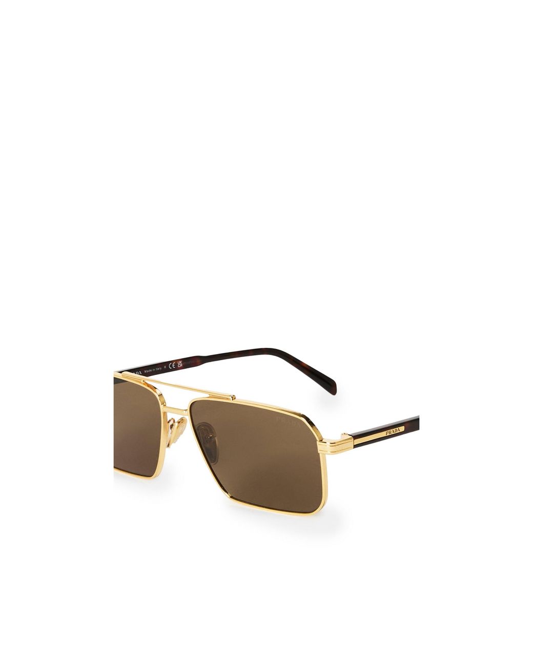Prada White Square Sunglasses for men