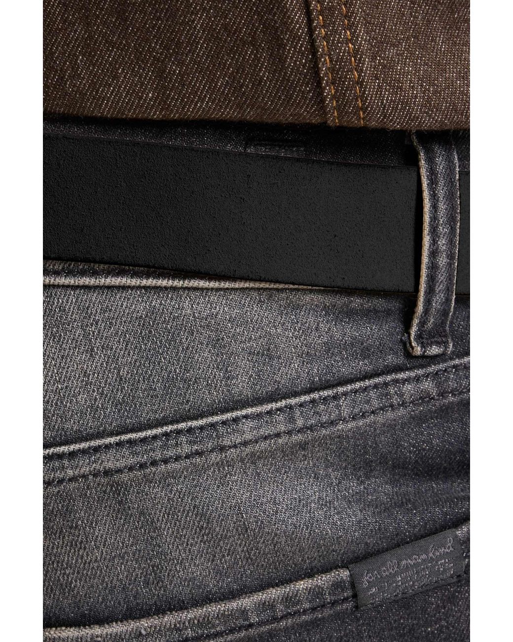 7 For All Mankind Gray Straight-Leg Jeans for men