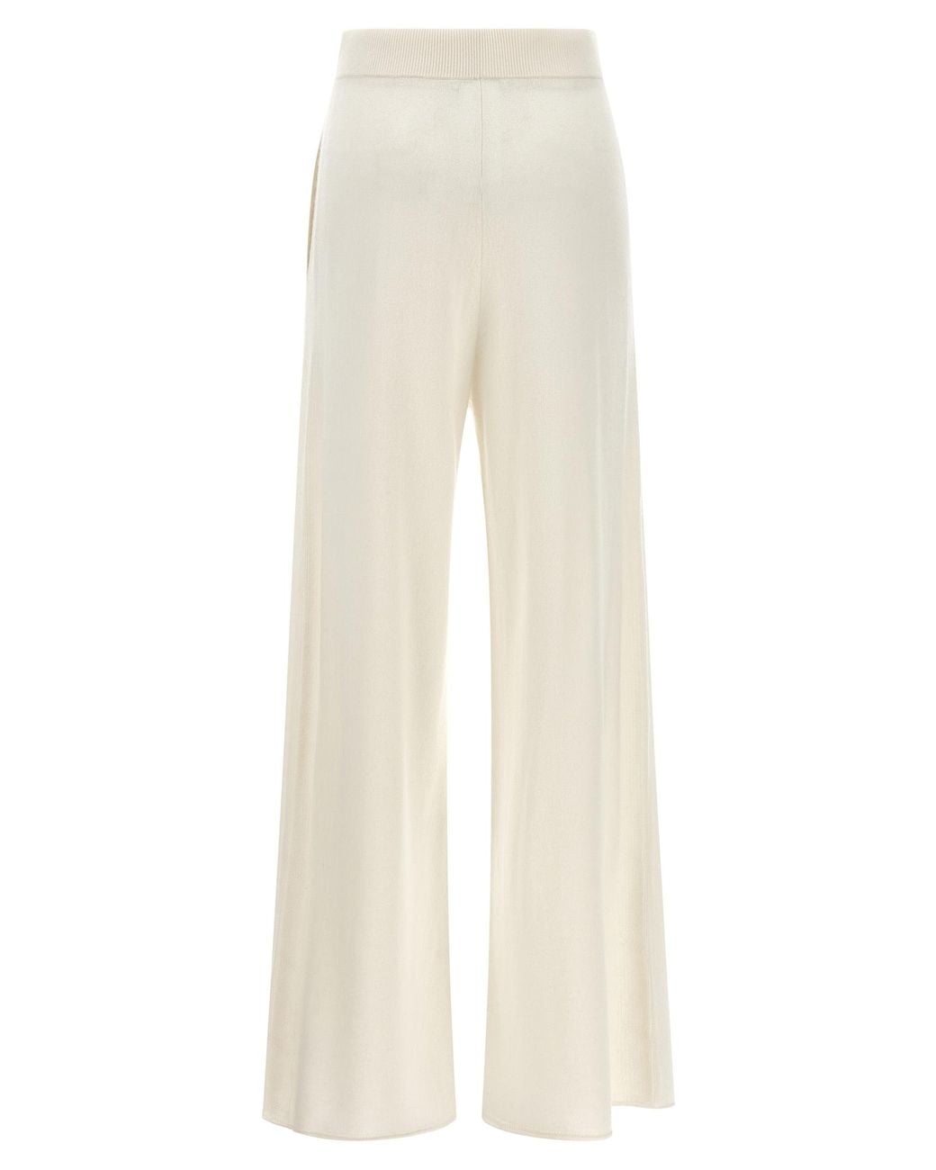 Max Mara White Wide-Leg Wide-Leg Knit Pants