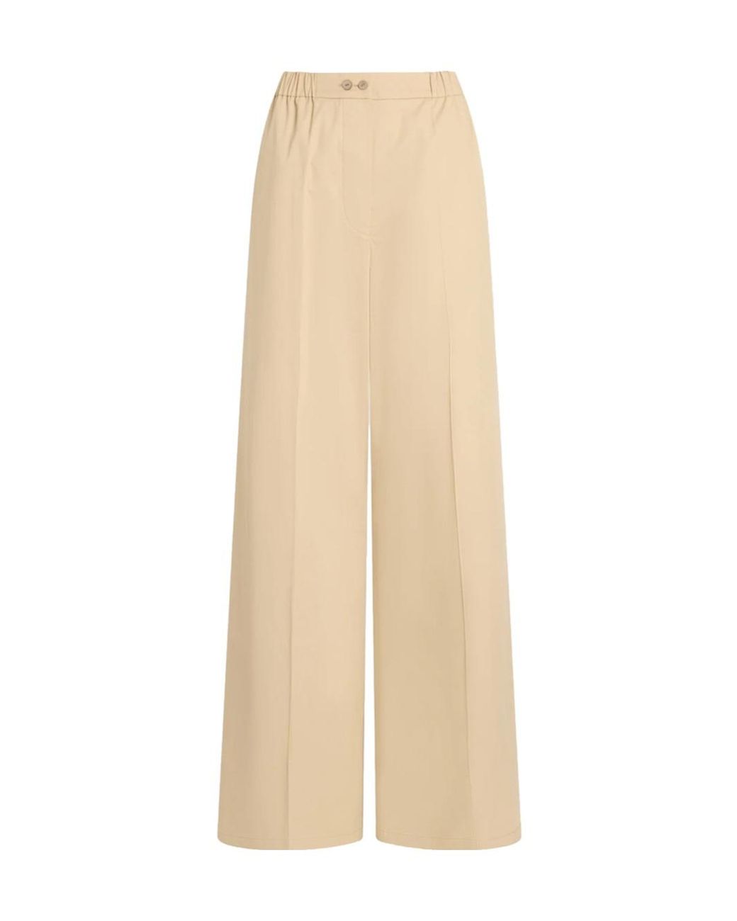 Patou Natural Elasticated Wide-Leg Pants