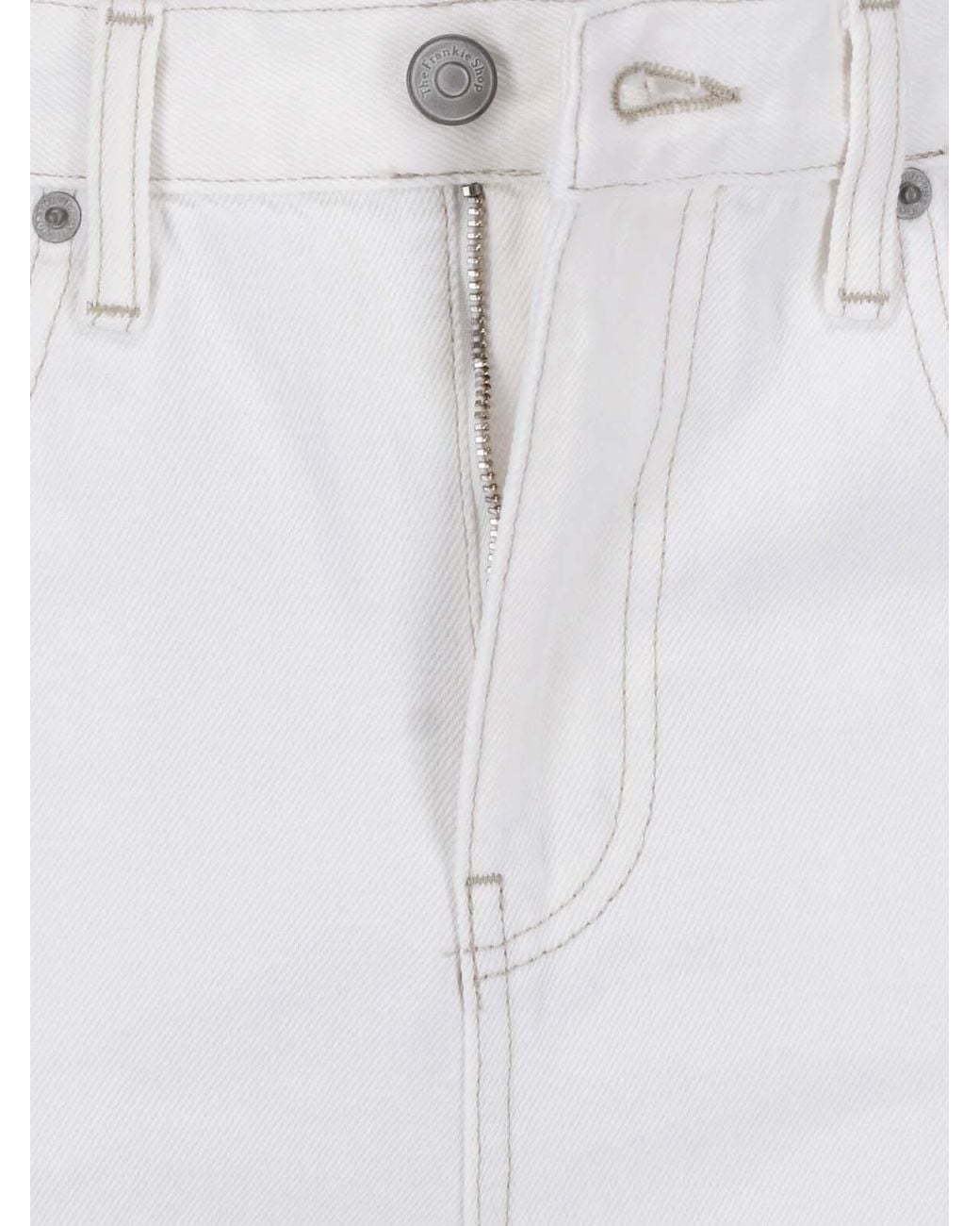 Frankie Shop White Straight-Leg Jeans