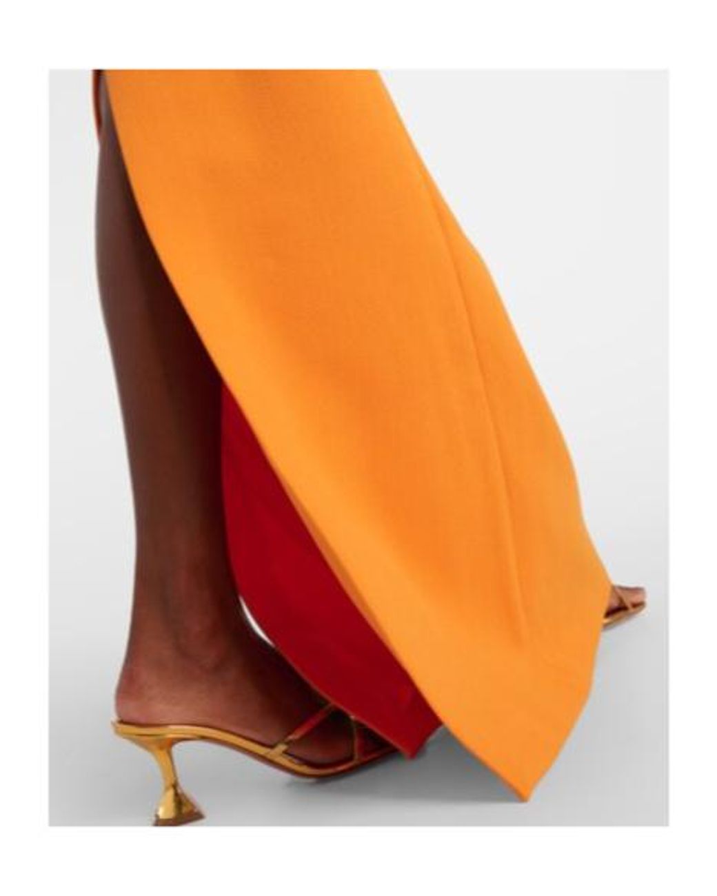Rebecca Vallance Orange Sirene Strapless Corset Gown