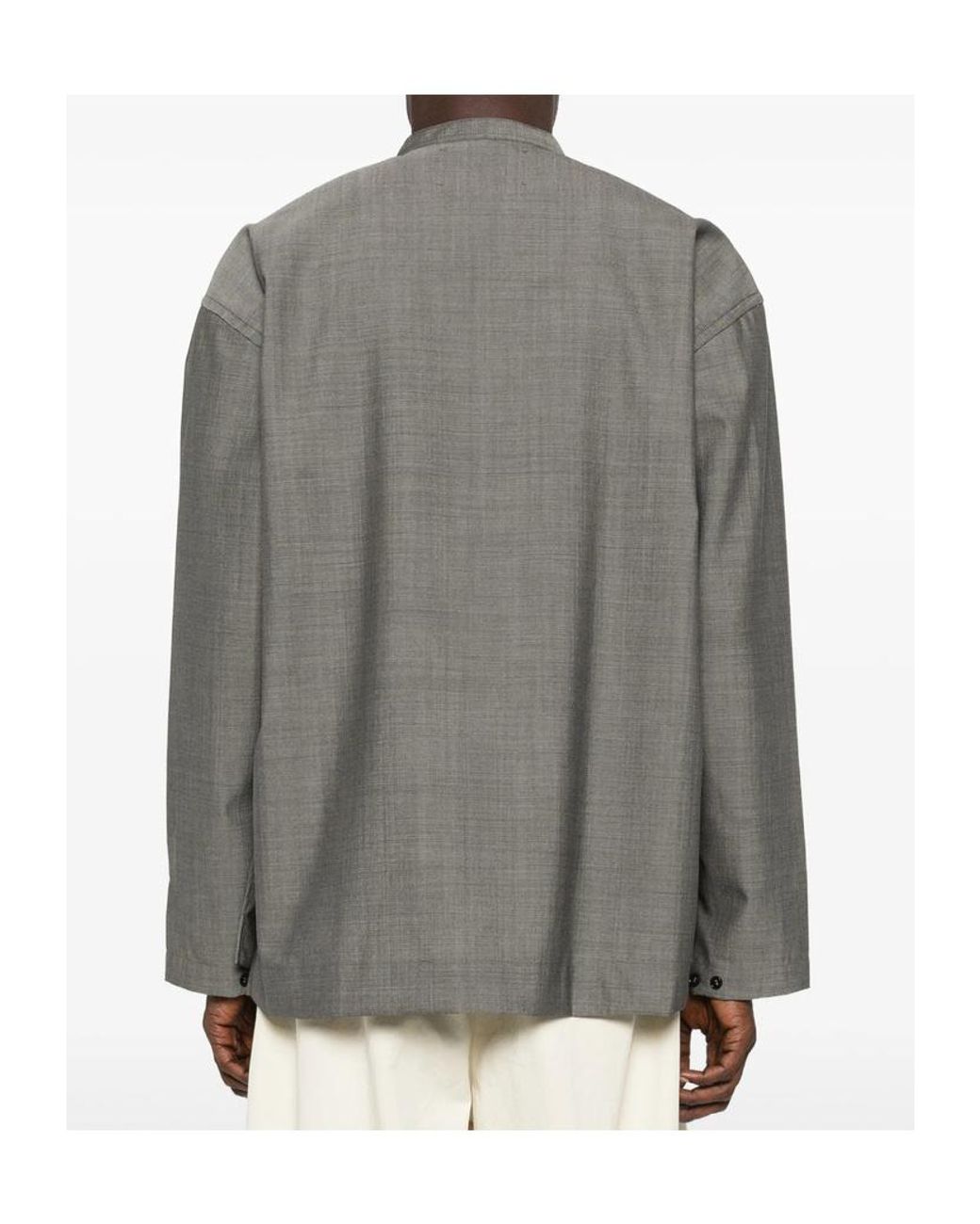 Studio Nicholson Gray Long-Sleeved Shirt for men