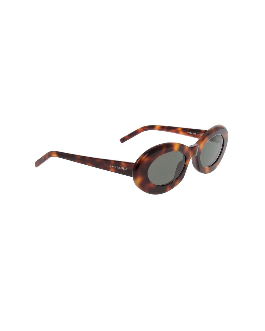 Saint Laurent White Eyewear Oval Frame Sunglasses