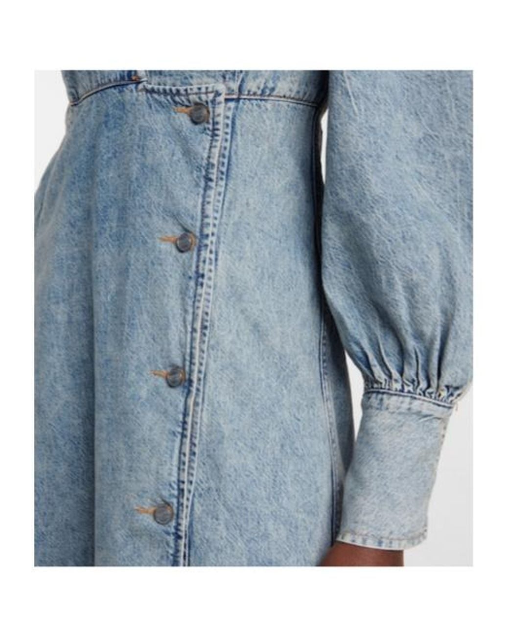 Ganni Blue Denim Midi Dress