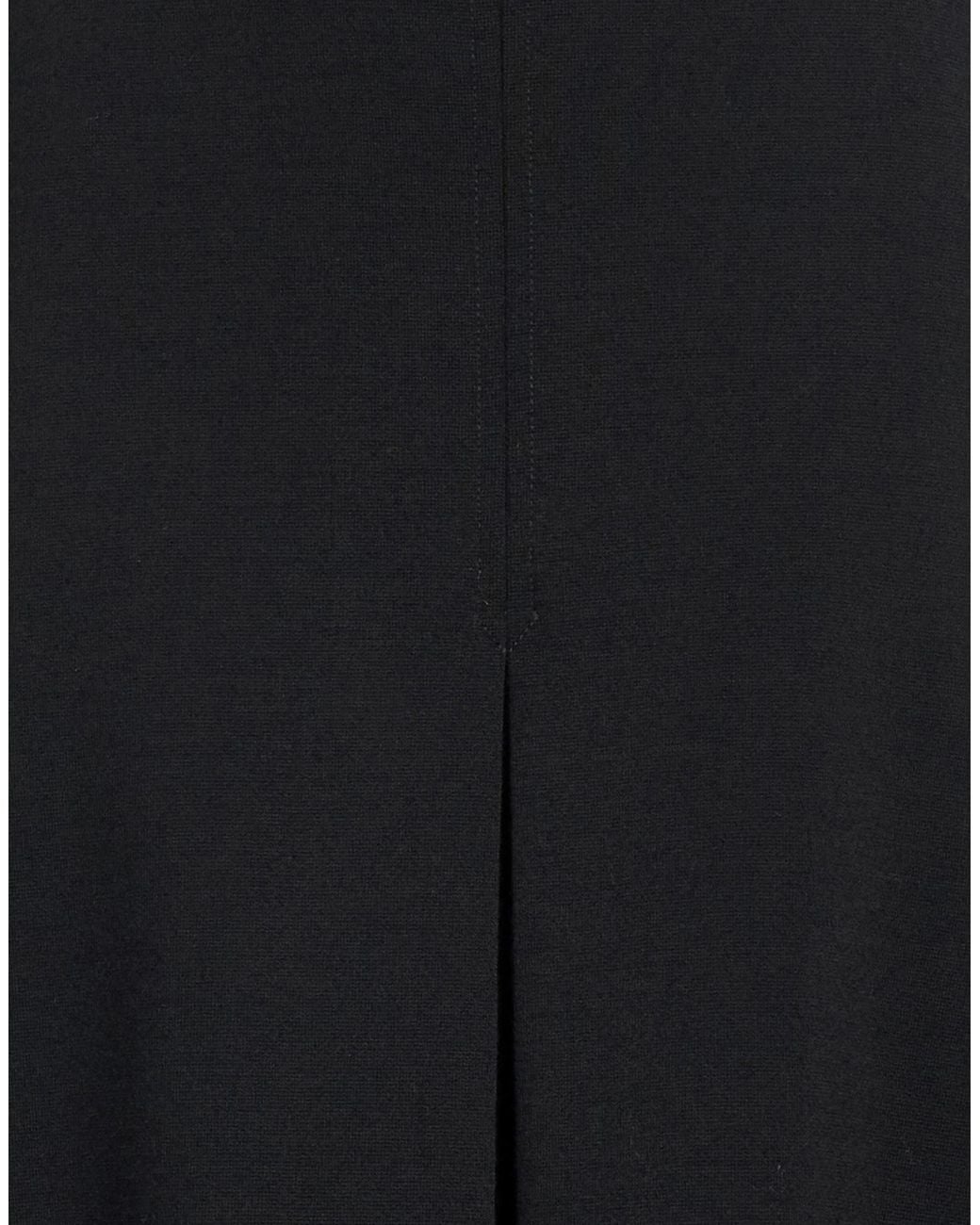 Saint Laurent Black Solid-Color Wool Pleated Skirt