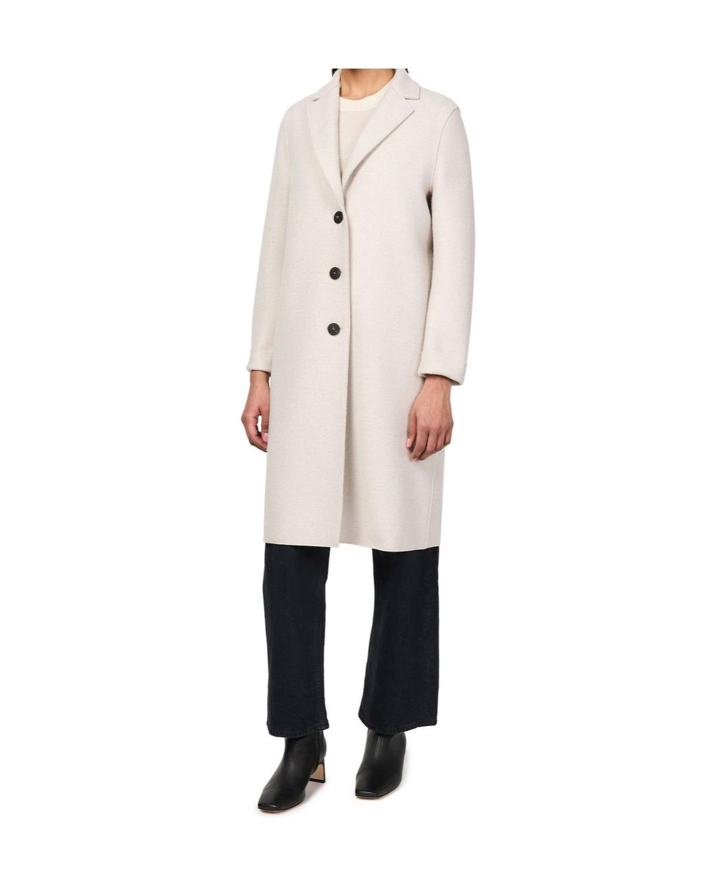 Harris Wharf London Natural Long Sleeve Coat