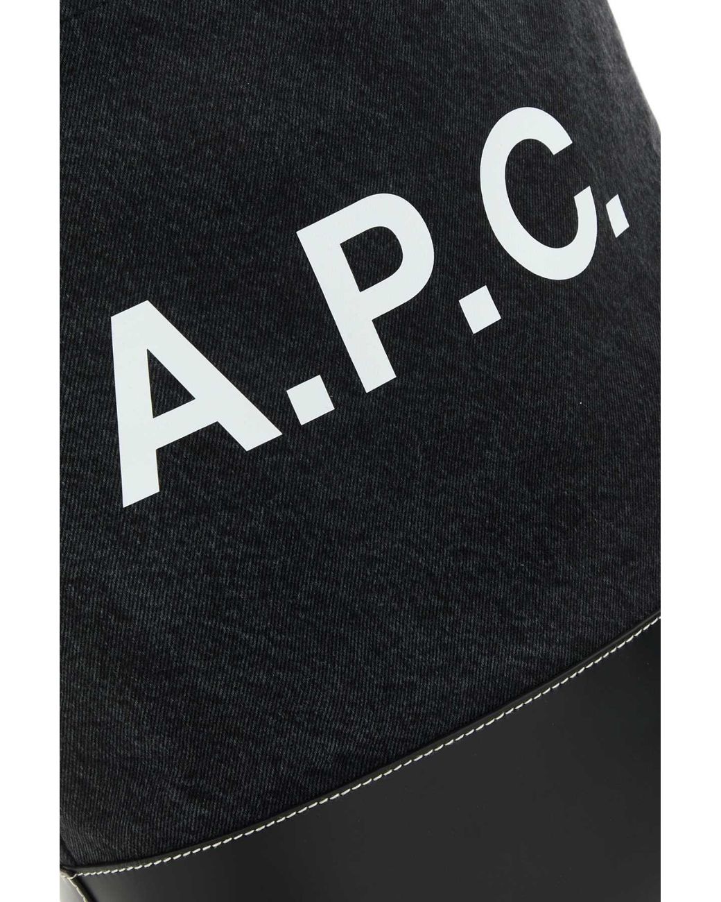 A.P.C. Black Axel Panelled Tote Bag for men