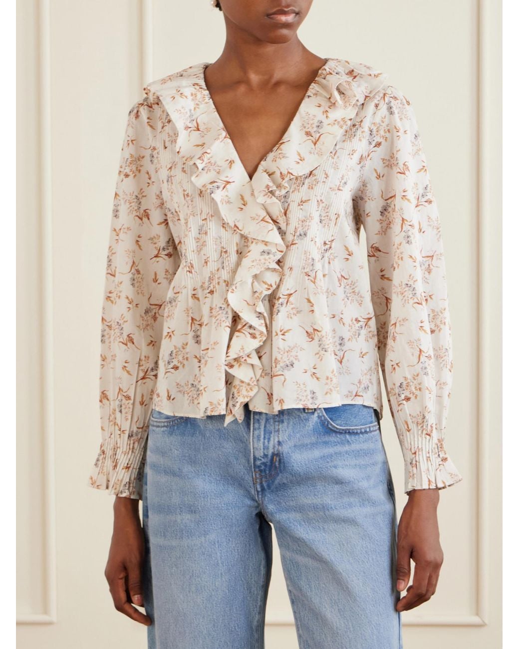 Doen Natural Silk Floral Shirt