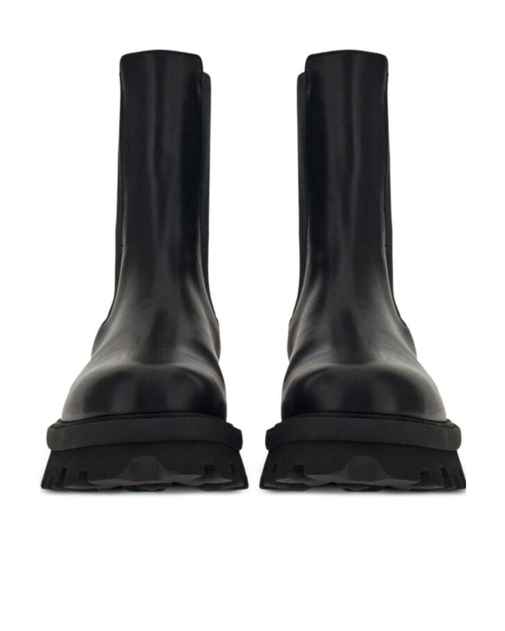 Ferragamo Black Chunky Chelsea Leather Boots for men