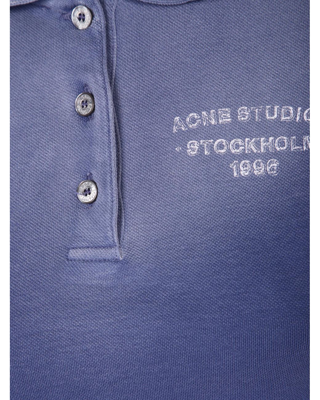 Acne Blue Sprayed Polo T-Shirt