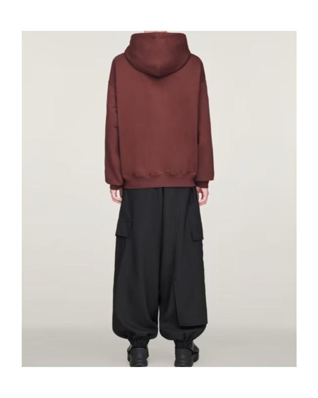 Y-3 Purple Logo-Print Drawstring Hoodie for men
