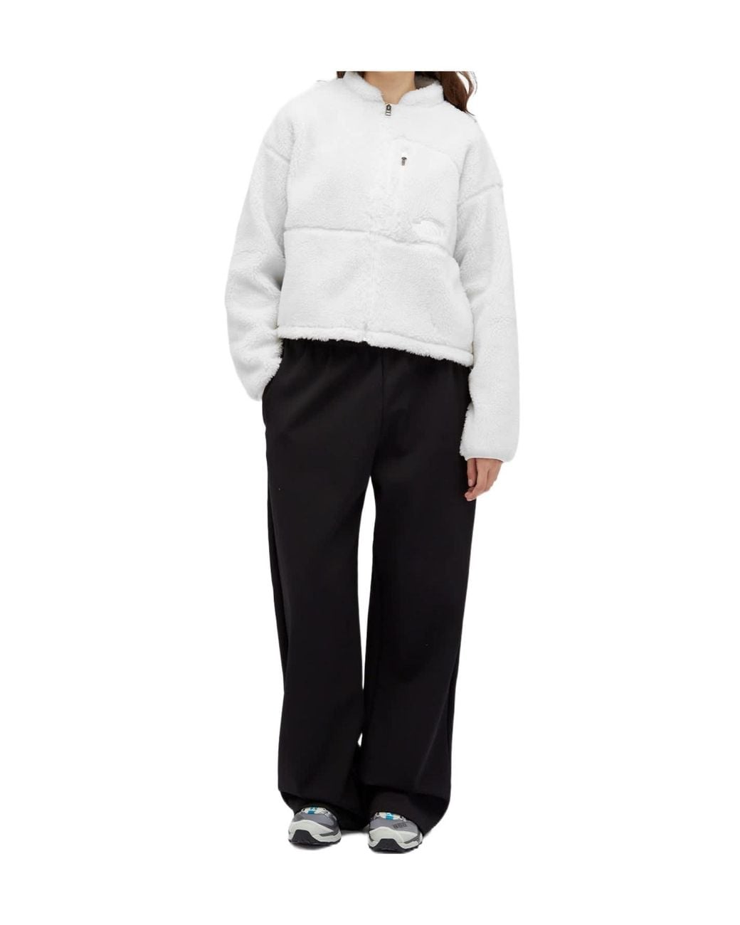 The North Face White Logo-Embroidered Zipped Jacket