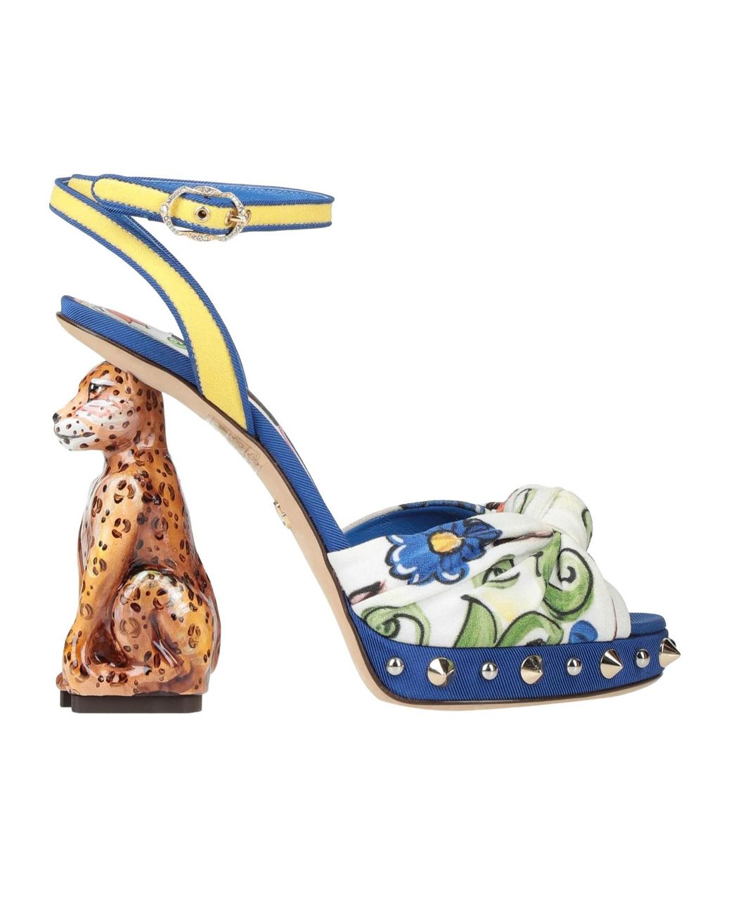 Dolce & Gabbana Blue Floral Print High Heels