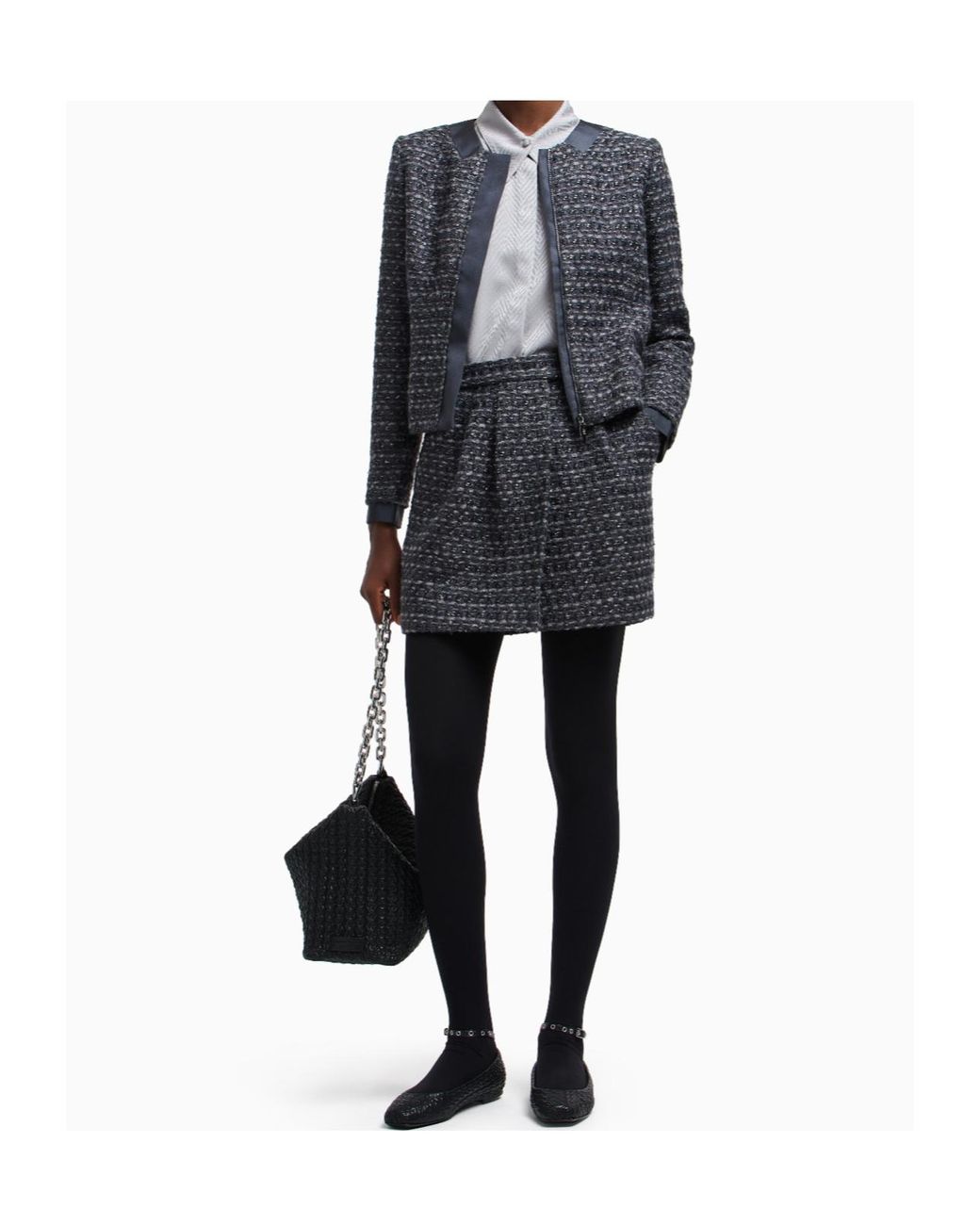 Emporio Armani Blue Tweed Jacket