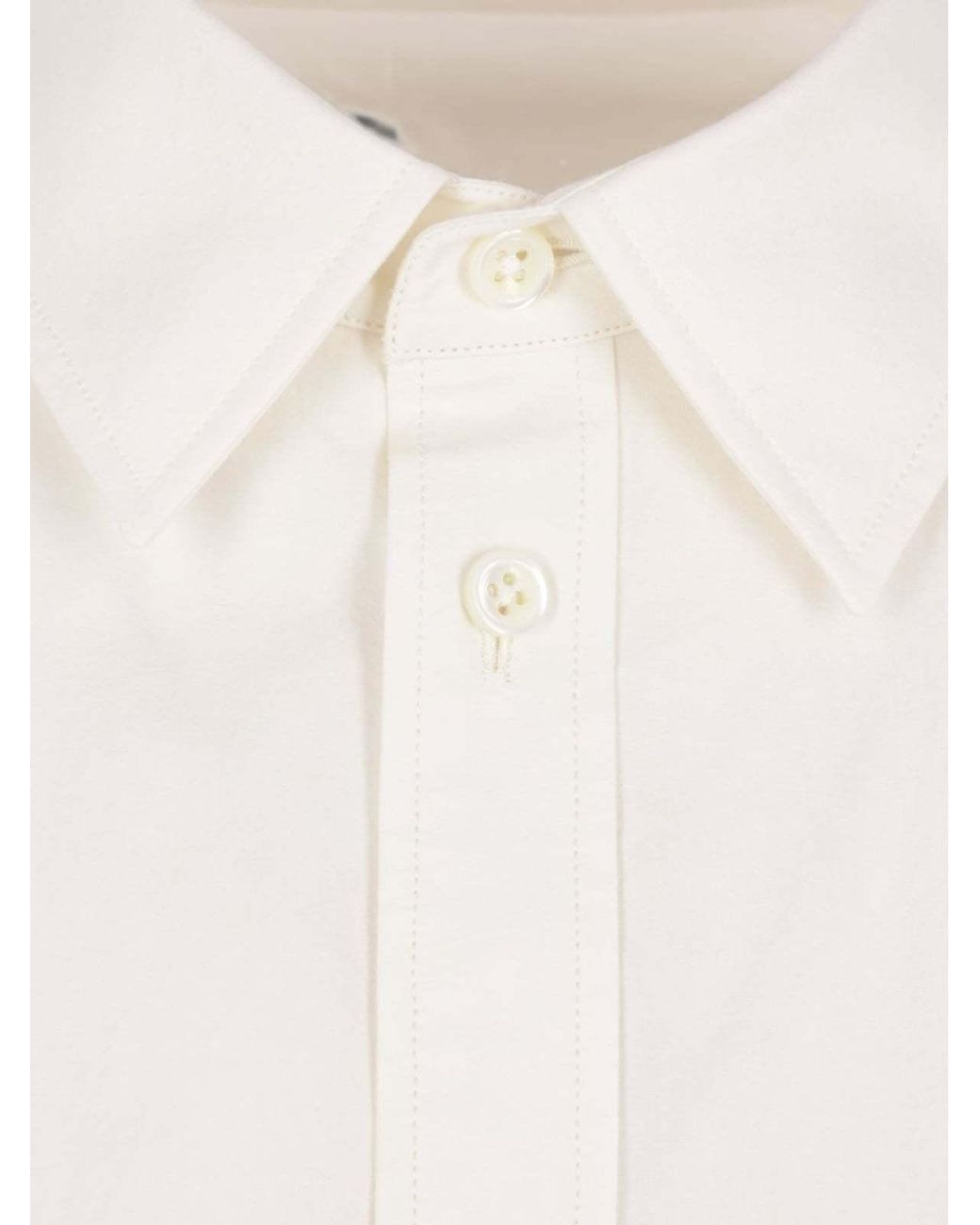 The Row White Perlo Chest-Pocket Long-Sleeve Shirt for men