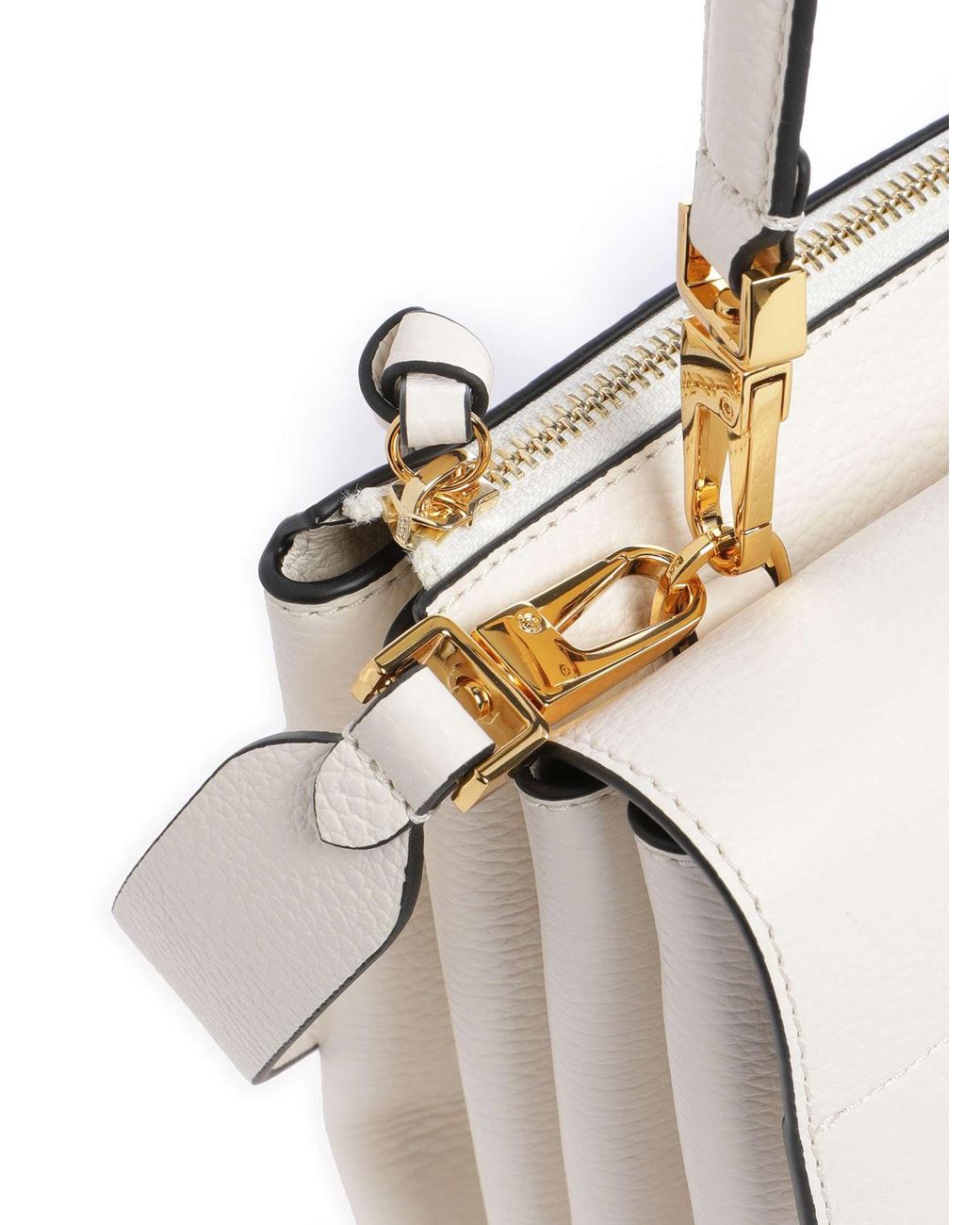 Coccinelle White Logo Shoulder Bag