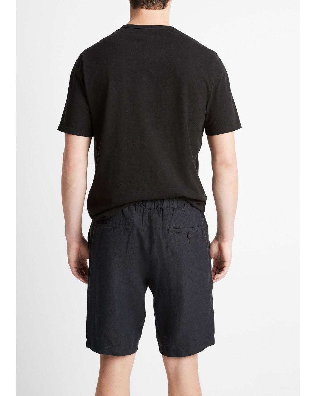Vince Black Chambray Tailored Shorts for men