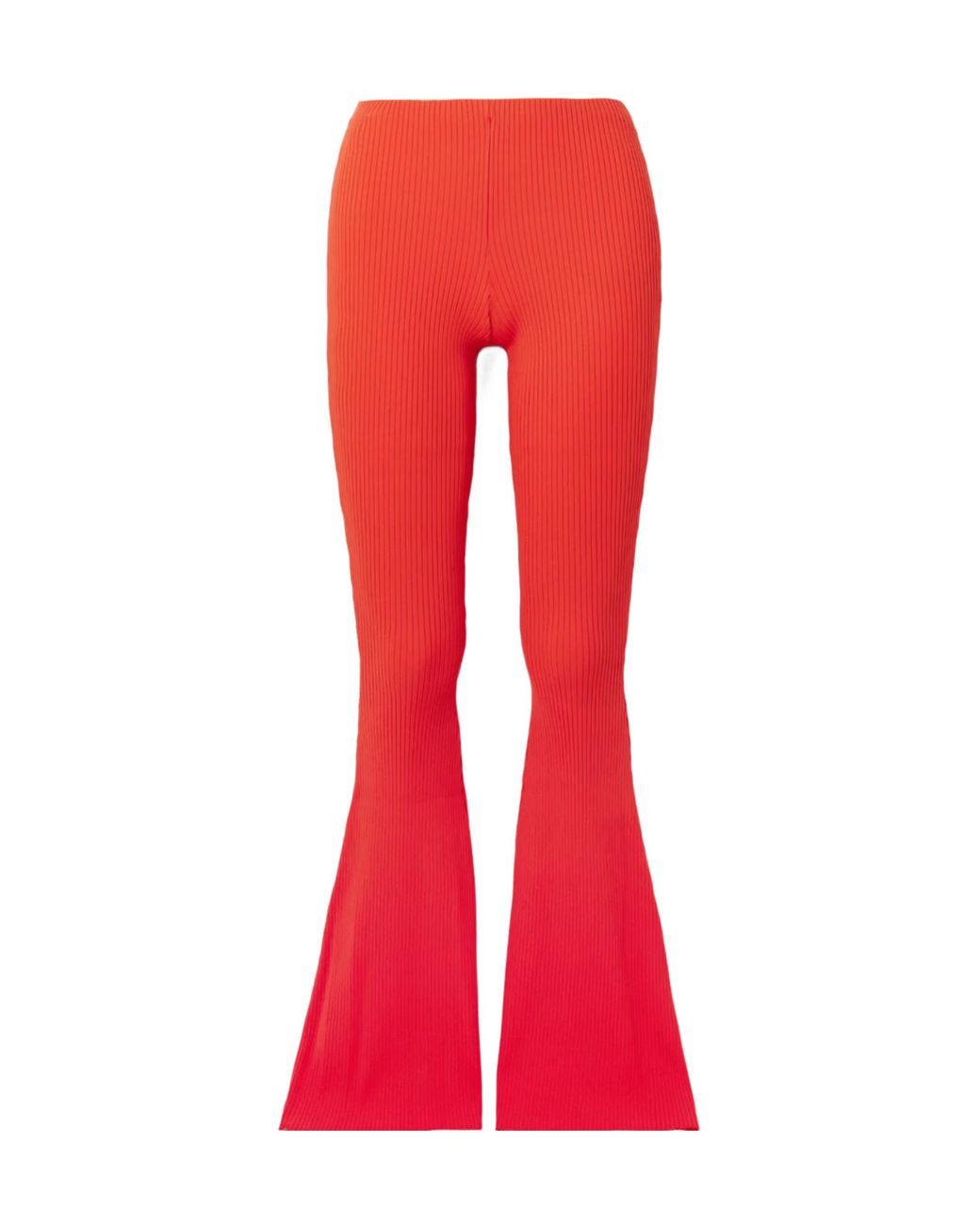 Stella McCartney Ribbed Knit Flared Casual Pants