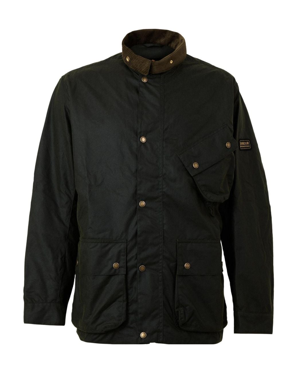 Barbour Black Stand Collar Utility Jacket for men