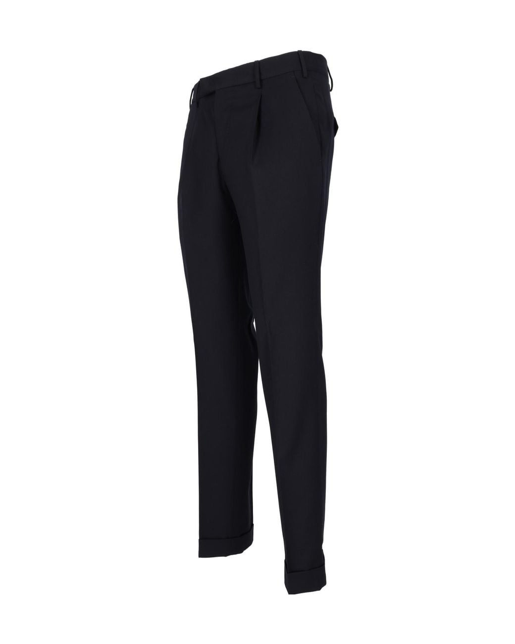 PT01 Blue Casual Trousers With Belt Loops for men